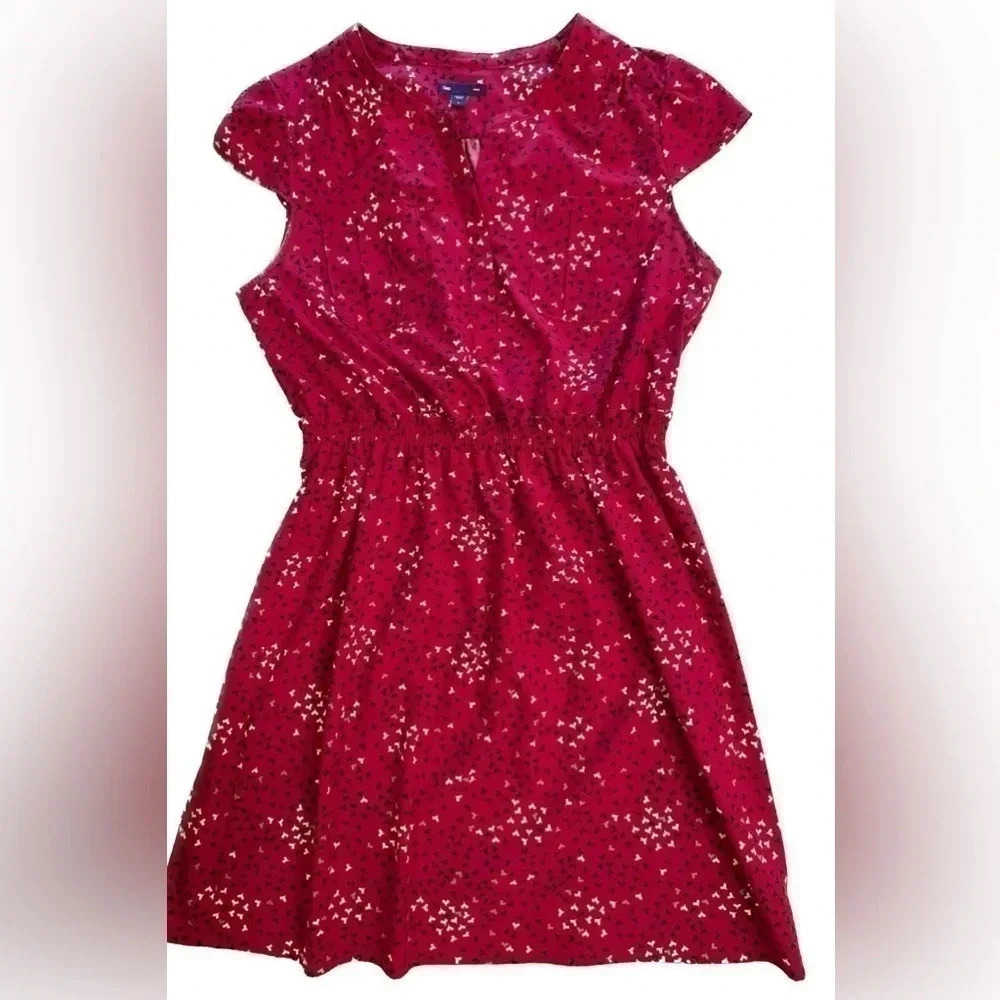 Gap Small Red Cap Sleeve Dress Sz S